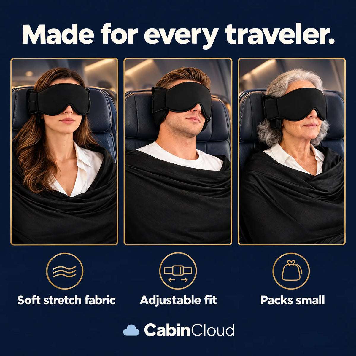 CabinCloud™ 3-in-1 Travel Set To Sleep Upright Anywhere