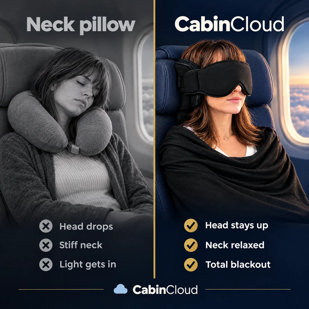 CabinCloud™ 3-in-1 Travel Set To Sleep Upright Anywhere