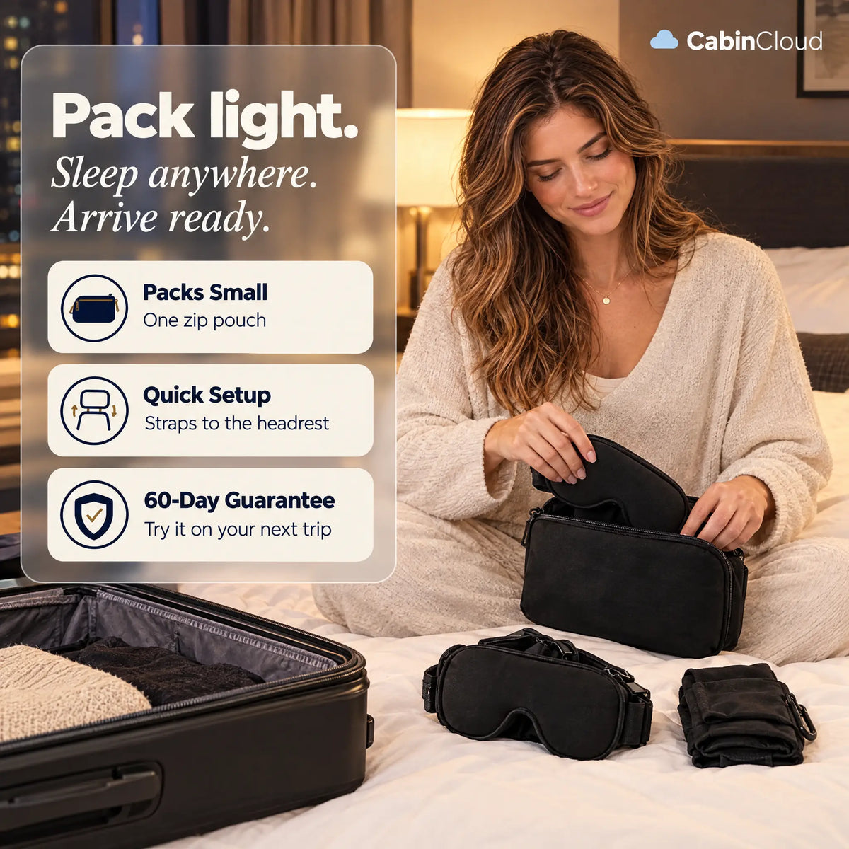 CabinCloud™ 3-in-1 Travel Set To Sleep Upright Anywhere