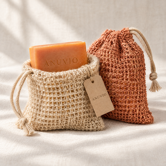 Anuvio exfoliating soap bags